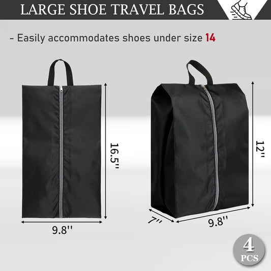 Shoe Bags for Travel, Set of 4 Pack Shoe Travel Bags for Packing Large