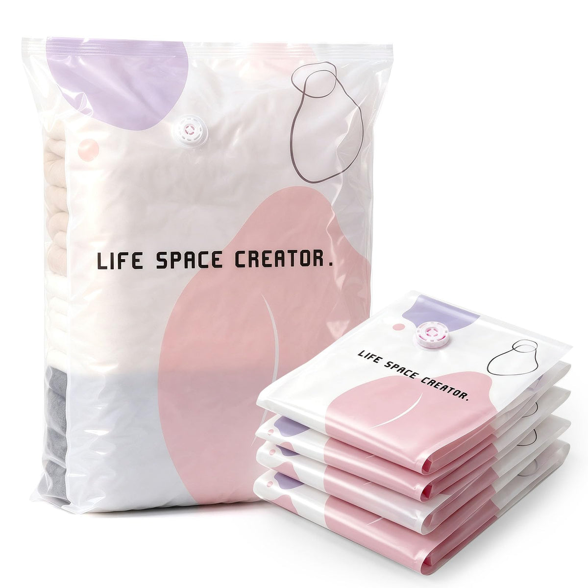 2Pcs No Pump Vacuum Storage Bags for Home Organization, 31" x 39"