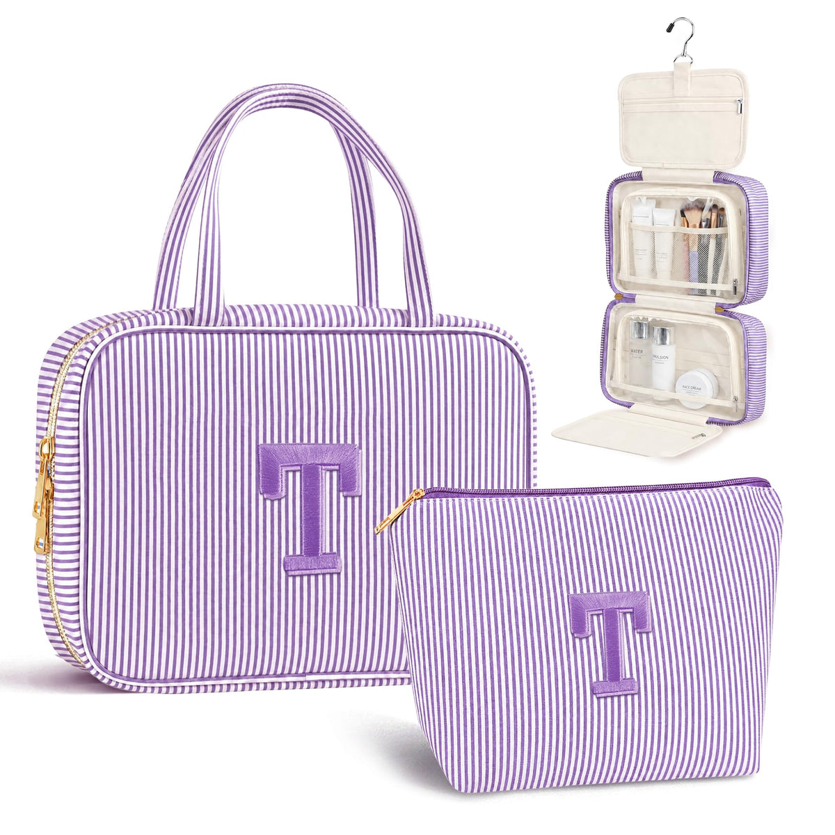 Travel Hanging Toiletry Bag&Makeup Bag Set - Birthday Gifts for Women Girls