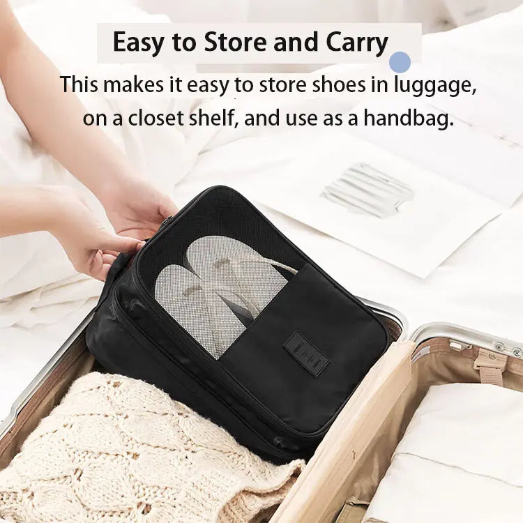 Roomy Polyester Fiber Shoe Bags - Large, Waterproof Rain-Proof Pack, Portable Zippered Luggage Organizers for Bag Organization Needs (For Women, Men)