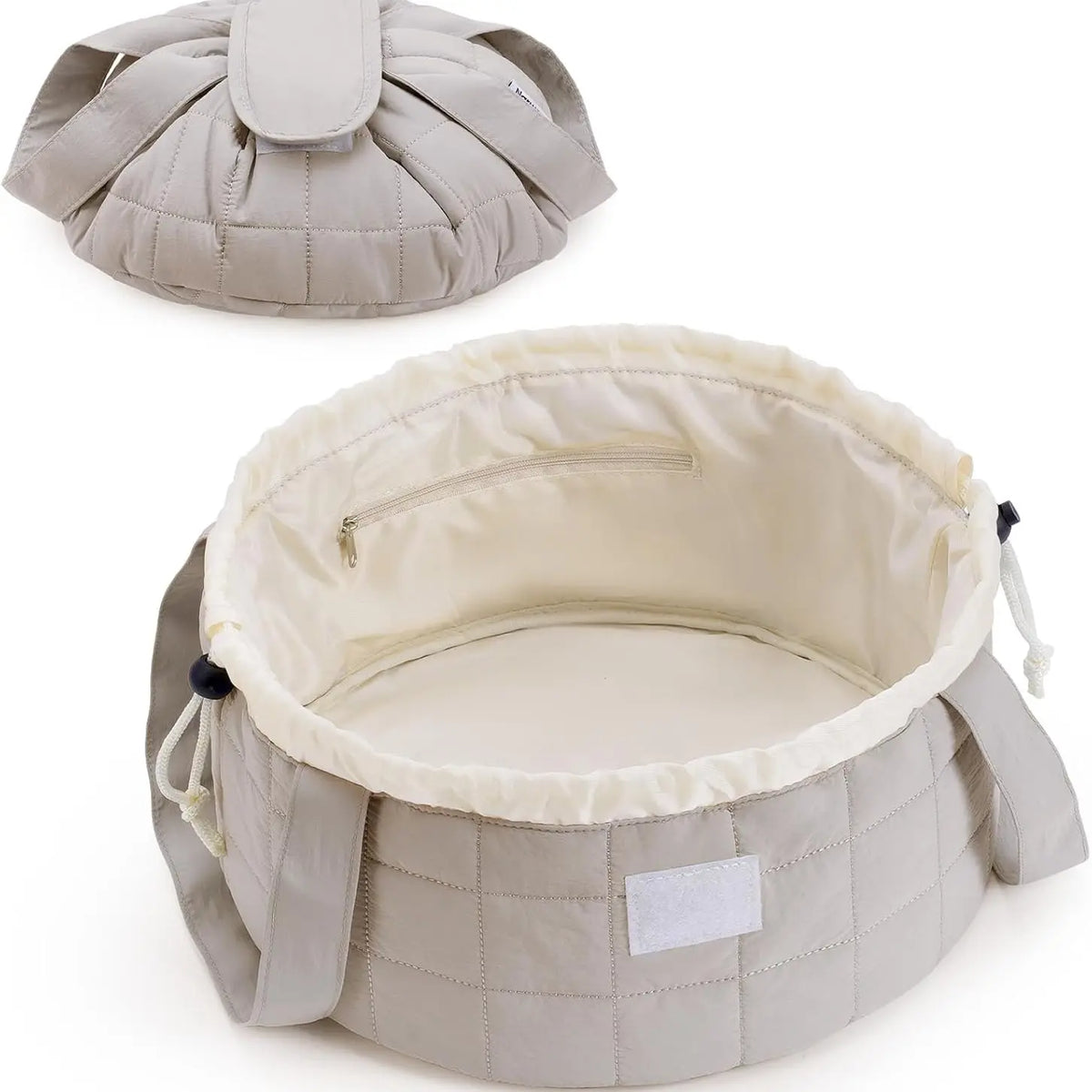 Narwey Barrel Drawstring Makeup Bag Large Cosmetic Bag Make up Bags Women and Girls Toiletry Organizer for Travel Toiletries Accessories Essentials,backpacks for school,cute backpacks for school,bookbag,school backpack,sohochic