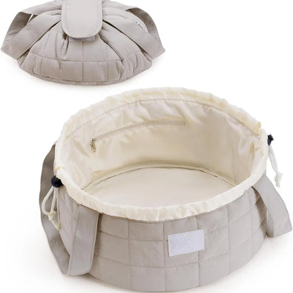 Narwey Barrel Drawstring Makeup Bag Large Cosmetic Bag Make up Bags Women and Girls Toiletry Organizer for Travel Toiletries Accessories Essentials,backpacks for school,cute backpacks for school,bookbag,school backpack,sohochic