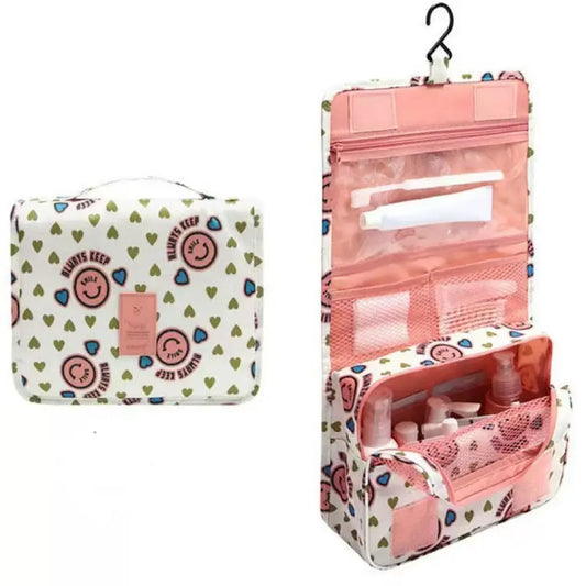 Kono Travel Hanging Toiletry Wash Bag Men & Women, Waterproof Multifunctional Toiletries Makeup Cosmetic Bags with Hanging Hook, Women’s Cosmetic Bag for Full Sized Container