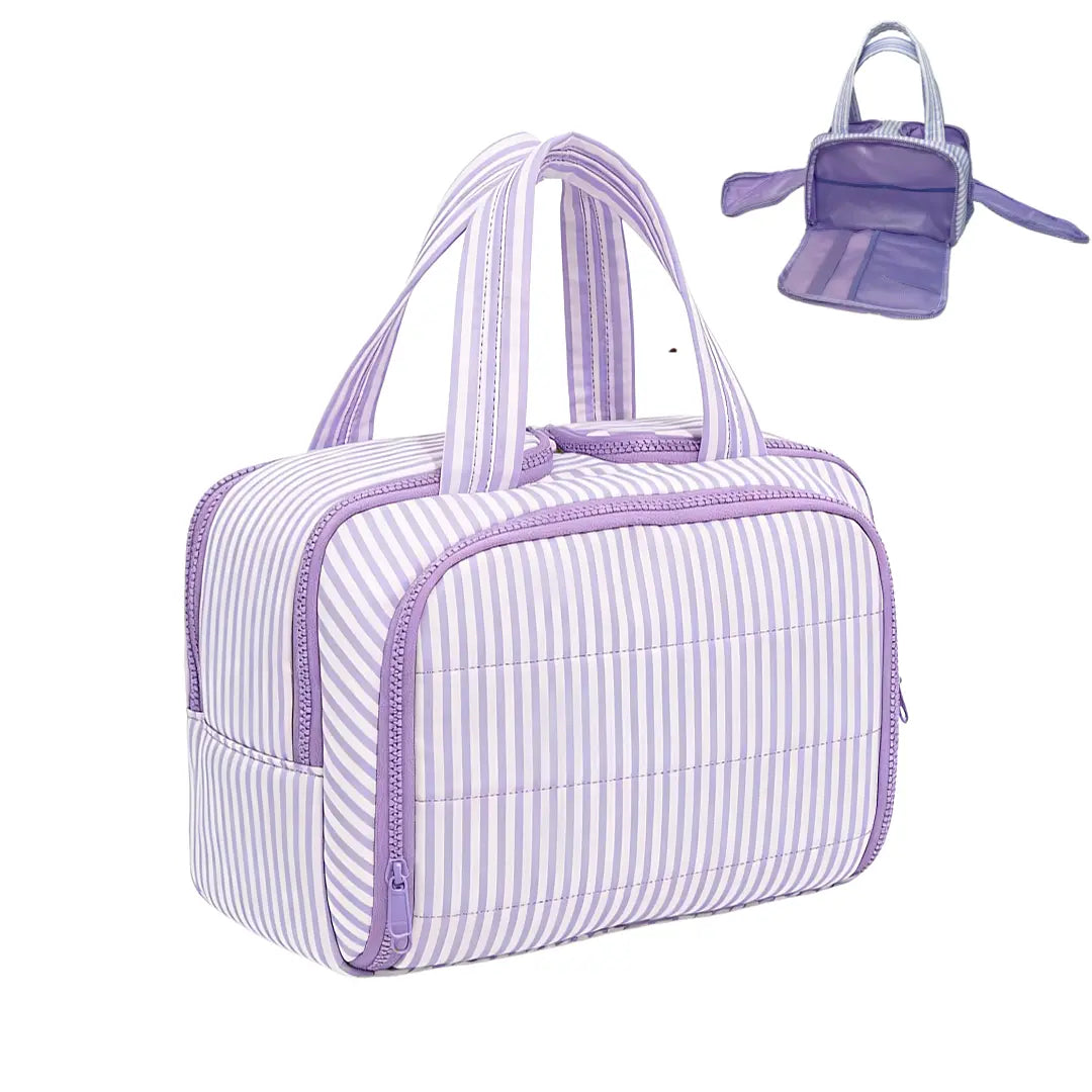 Checked Travel Toiletry Bag, Spacious Checkered Toiletry Bag for Women,Large Toiletry Bags for Traveling,Lightweight Travel Cosmetic Makeup Bag Organizer for Accessories,Toiletries