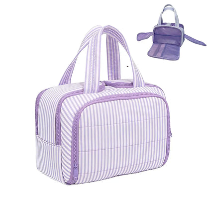 Checked Travel Toiletry Bag, Spacious Checkered Toiletry Bag for Women,Large Toiletry Bags for Traveling,Lightweight Travel Cosmetic Makeup Bag Organizer for Accessories,Toiletries