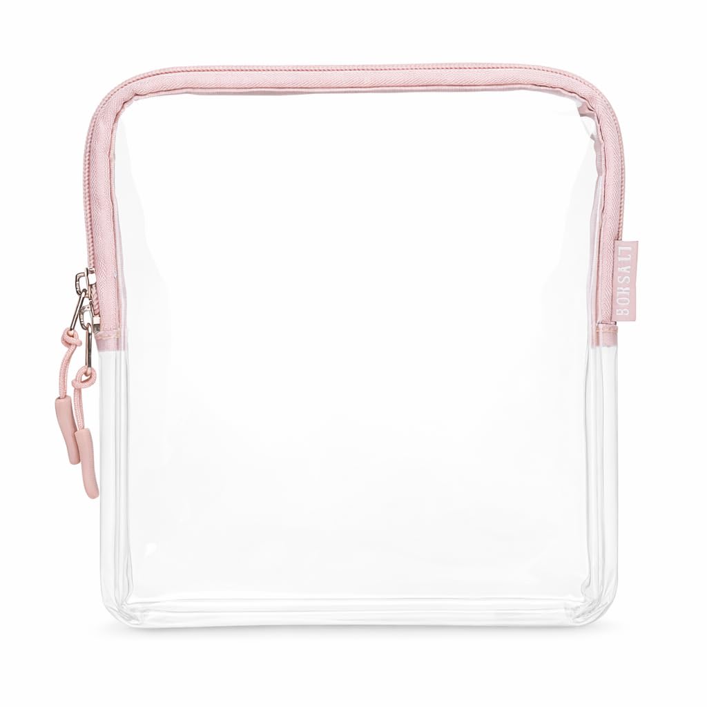 TSA Approved Toiletry Bag - Clear Quart Size for 3-1-1 LIquids - 4 Pack
