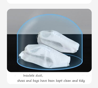 30 eco-friendly travel shoe bag storage bags, non-woven breathable dust-proof bag with rope, suitable for storing shoes and bags, isolate dust and keep shoes and bags clean and tidy. (9.8inX13.77in)