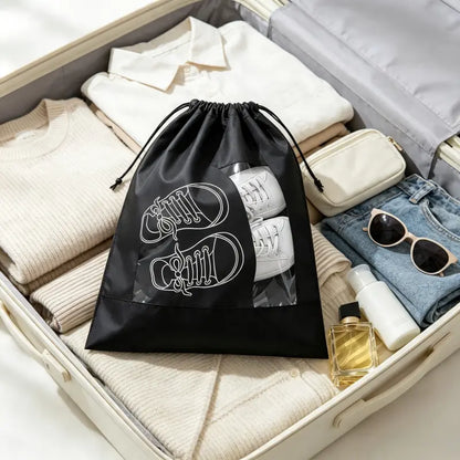 10PCS Travel Shoe Storage Bags - Drawstring Shoe Covers for Organizing and Protecting Footwear During Trips