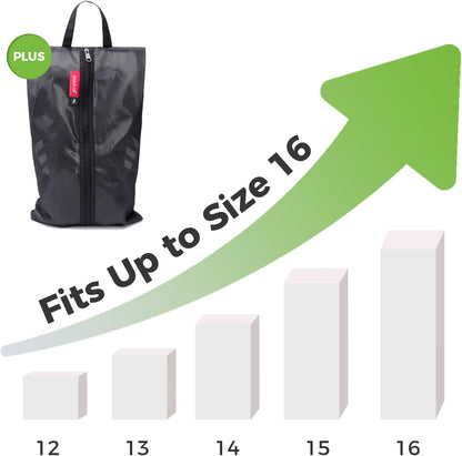 pack all Plus-Sized Shoe Bag for Travel, Water-Resistant Shoe Pouch