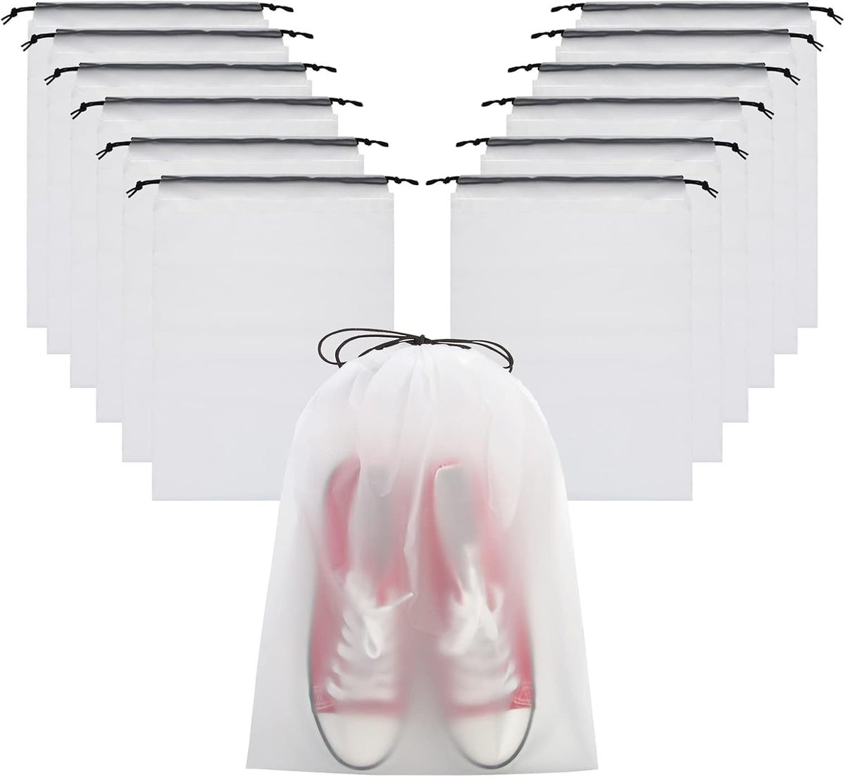 Vorspack 13 Pack Transparent Shoe Bags for Travel, 15.7 x 11.8 inches