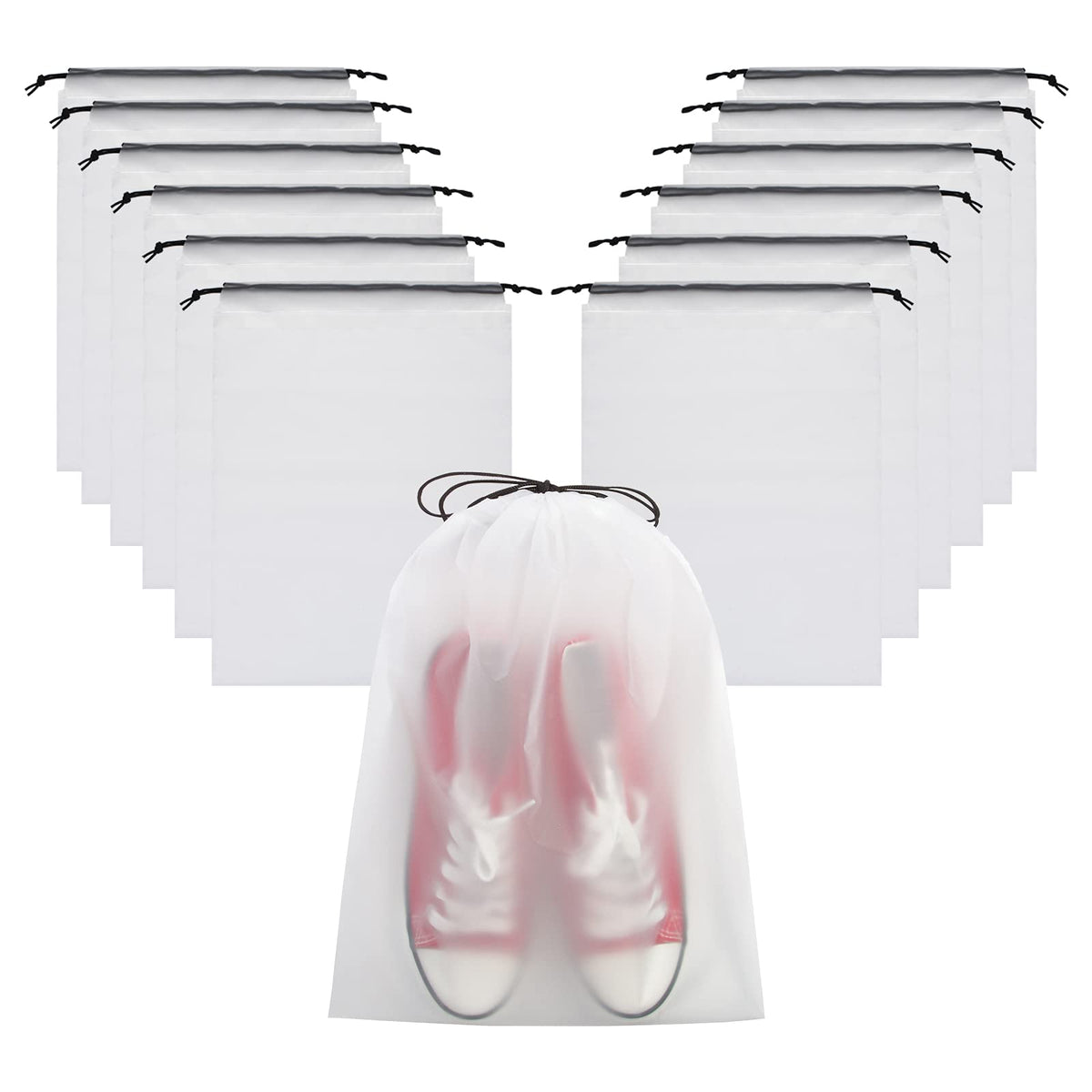 Vorspack 13 Pack Transparent Shoe Bags for Travel, 15.7 x 11.8 inches