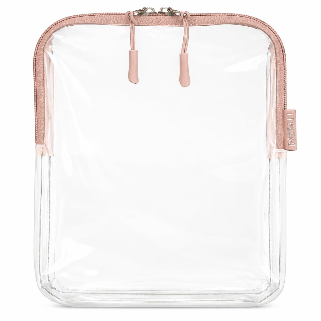 TSA Approved Toiletry Bag - Clear Quart Size for 3-1-1 LIquids - 4 Pack