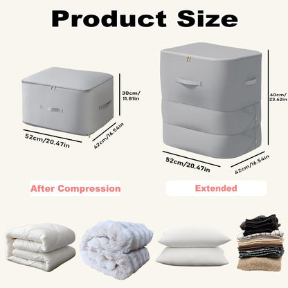 Comforter Storage Bag, Bedding & Blanket Self Compression Storage Organizer