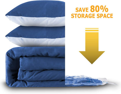 MEIQIHOME Vacuum Storage Bags, Space Saver Sealer Bags,Vacuum seal bags for clothing, Pillows, Comforters, Blankets, Bedding,Travel,7 Jumbo