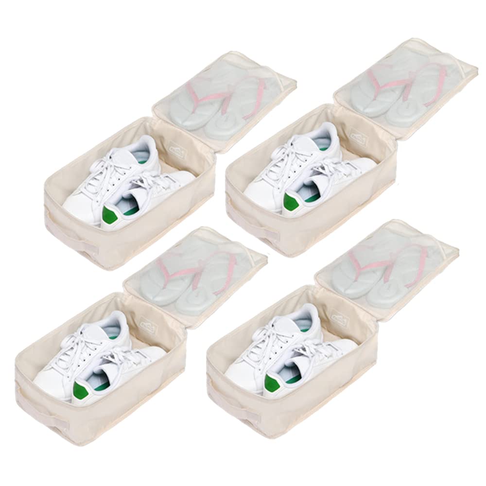 Travel Shoe Bags, Foldable Waterproof Shoe Puches Organizer-Double Layer (Multi-colored4)