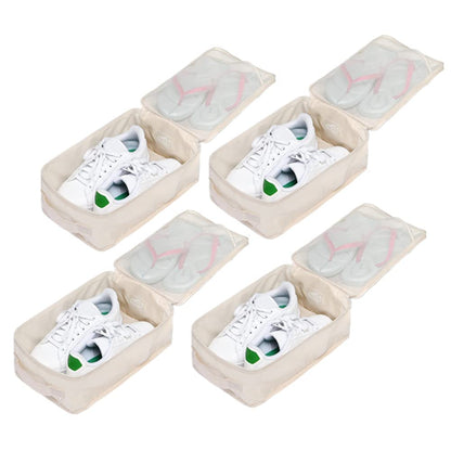 Travel Shoe Bags, Foldable Waterproof Shoe Puches Organizer-Double Layer (Multi-colored4)