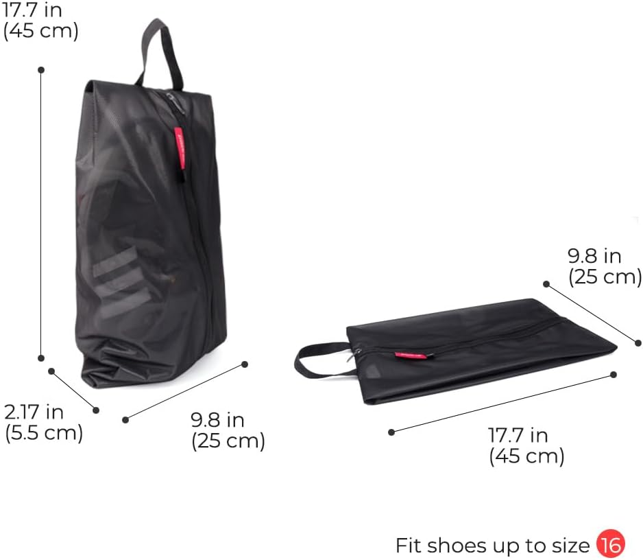 pack all Plus-Sized Shoe Bag for Travel, Water-Resistant Shoe Pouch