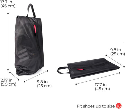 pack all Plus-Sized Shoe Bag for Travel, Water-Resistant Shoe Pouch