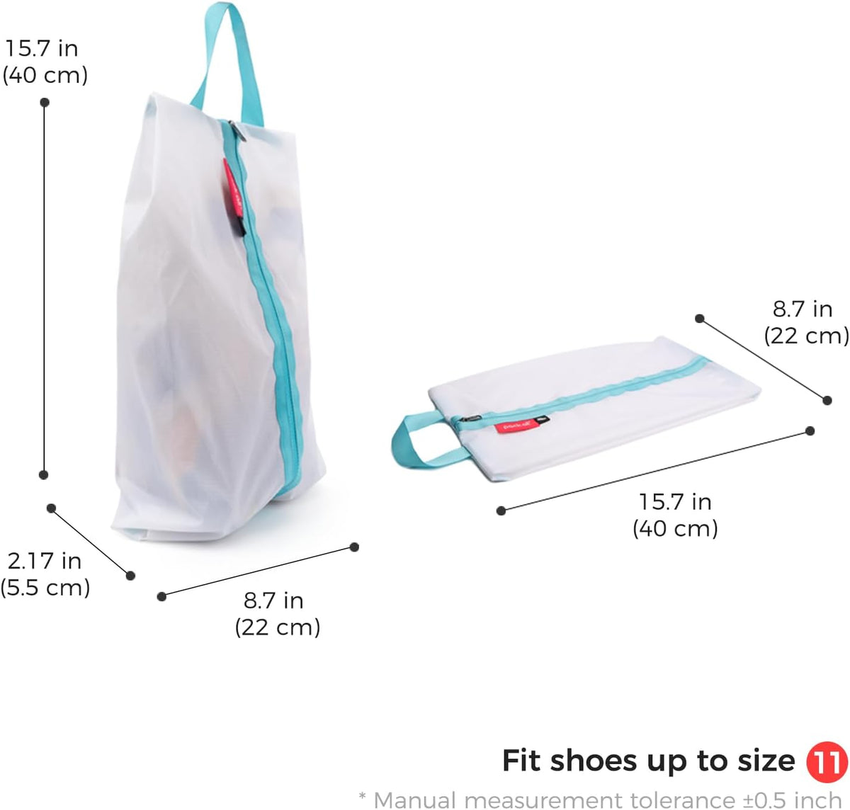 pack all Shoe Bag for Travel, Water-Resistant Shoe Pouch for Sports