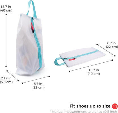 pack all Shoe Bag for Travel, Water-Resistant Shoe Pouch for Sports