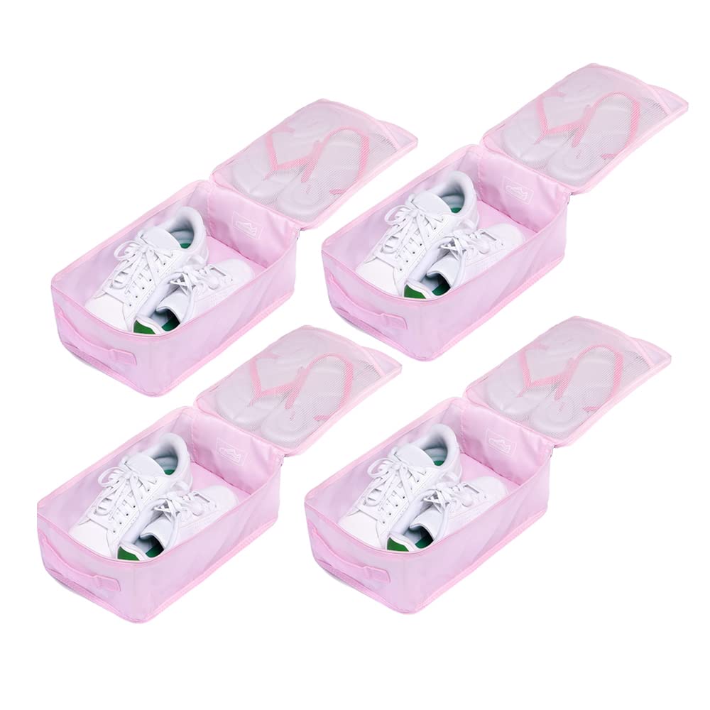 Travel Shoe Bags, Foldable Waterproof Shoe Puches Organizer-Double Layer (Multi-colored4)