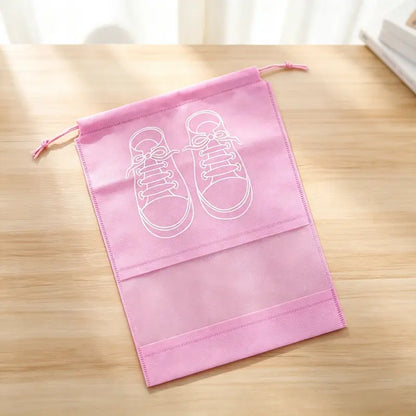 10PCS Travel Shoe Storage Bags - Drawstring Shoe Covers for Organizing and Protecting Footwear During Trips