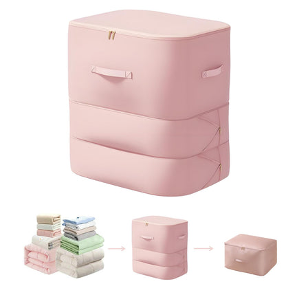Comforter Storage Bag, Bedding & Blanket Self Compression Storage Organizer