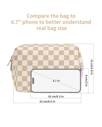 Narwey Makeup Bag Travel Toiletry Bag, Cosmetic Bag for Women Girls