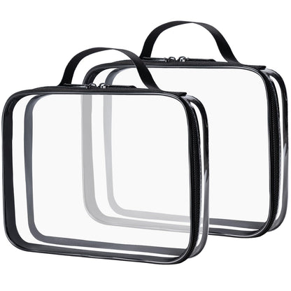 TSA Approved Toiletry Bag, 3 Pcs Clear Toiletries Bags Quart Size, Black