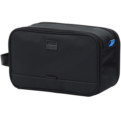 ZEEMO Travel Toiletry Bag for Men, Full Open Dopp Kit with Dual Compartment