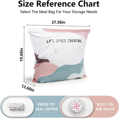 2026 New Space Bags No-Pump Vacuum Storage | Reusable Vacuum Seal Storage Bags