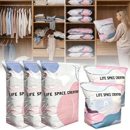 Vacuum Storage Bags for Clothes, Comforters, Compression Space Saver Bags