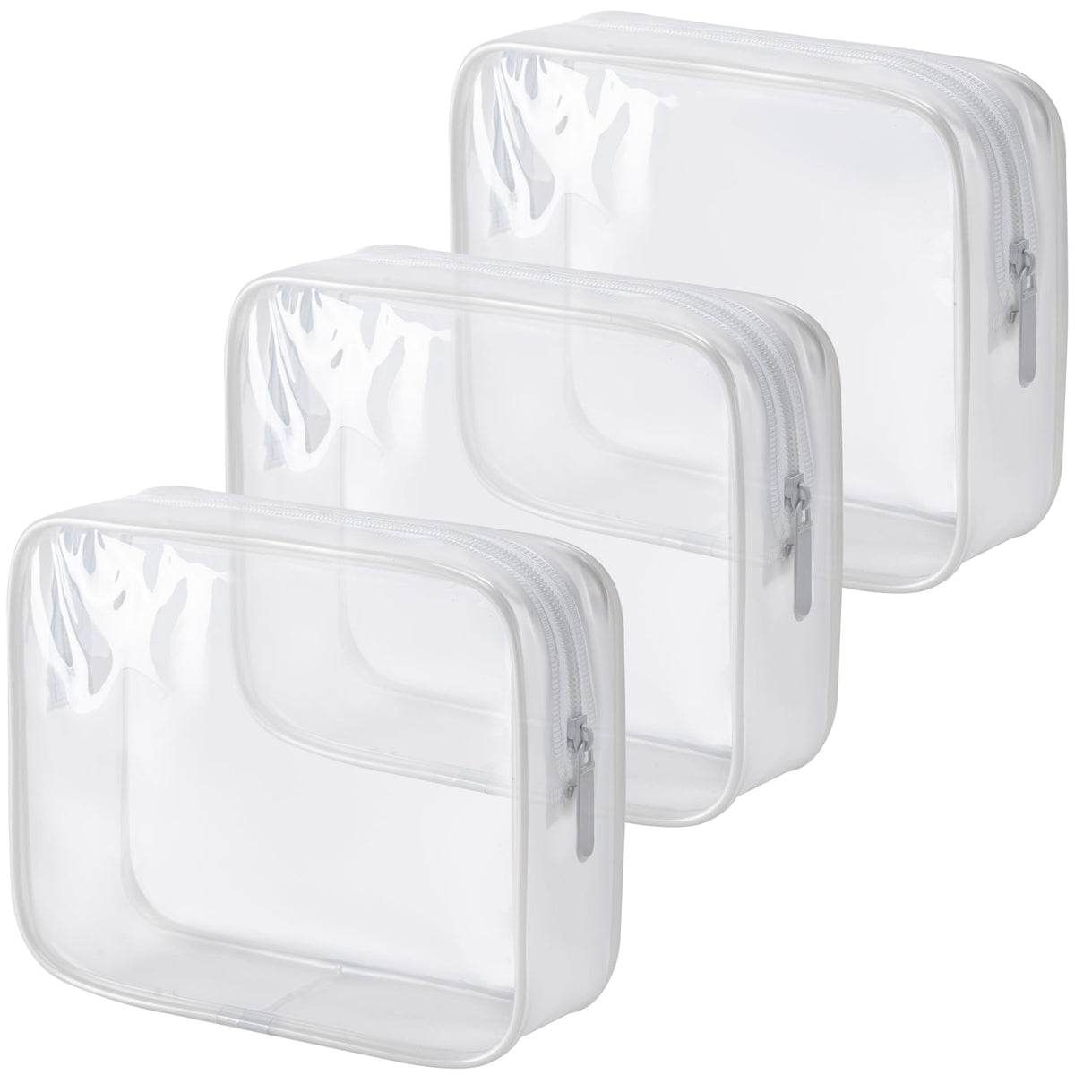 TSA Approved Toiletry Bag, 3 Pcs Clear Toiletries Bags Quart Size, Black