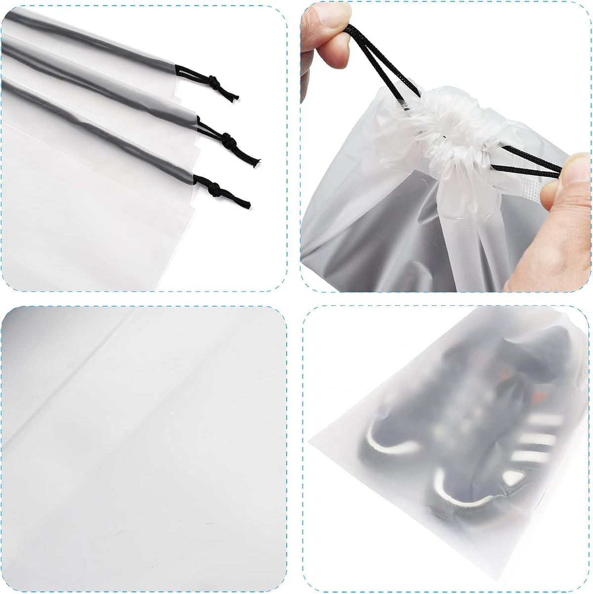 Vorspack 13 Pack Transparent Shoe Bags for Travel, 15.7 x 11.8 inches