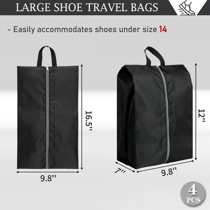 Shoe Bags for Travel, Set of 4 Pack Shoe Travel Bags for Packing Large