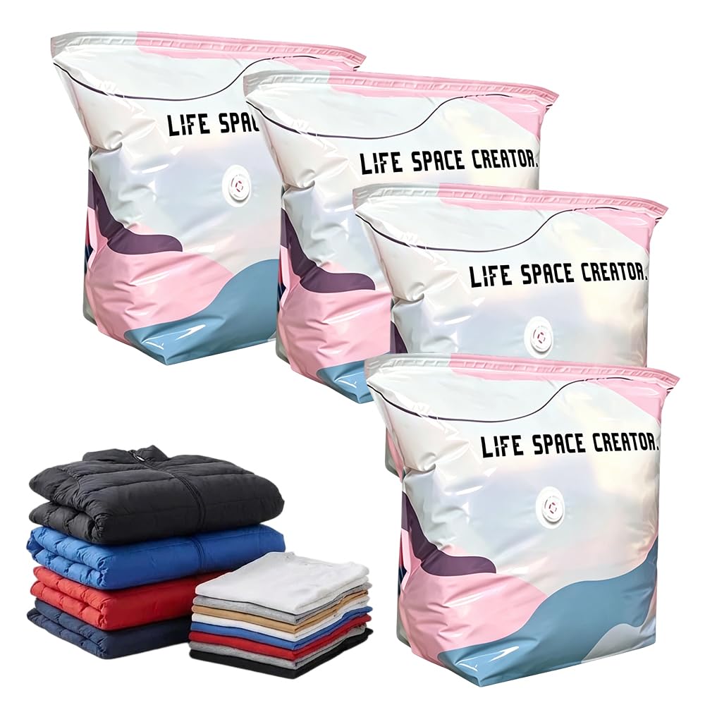 2026 New No-Pump Vacuum Storage Bags, 3D Vacuum Storage Bags, Portable Large Clothes Compression Bags for Household Use, Convenient Cube Storage Bag for Clothes, Comforters (2, 19.6 * 27.5in)