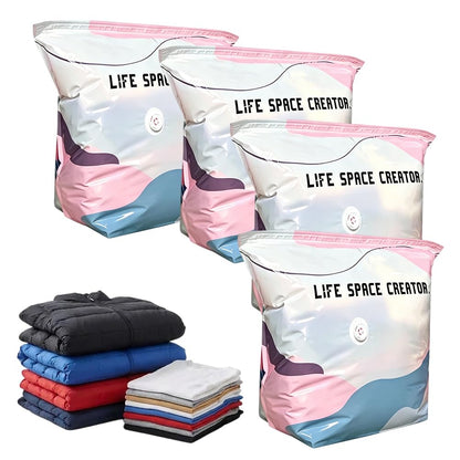 2026 New No-Pump Vacuum Storage Bags, 3D Vacuum Storage Bags, Portable Large Clothes Compression Bags for Household Use, Convenient Cube Storage Bag for Clothes, Comforters (2, 19.6 * 27.5in)