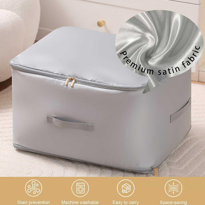 Comforter Storage Bag, Bedding & Blanket Self Compression Storage Organizer