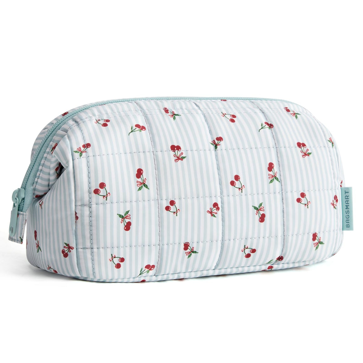 BAGSMART Makeup Bag Travel Toiletry Bag, Wide-open Zipper Pouch, Pink