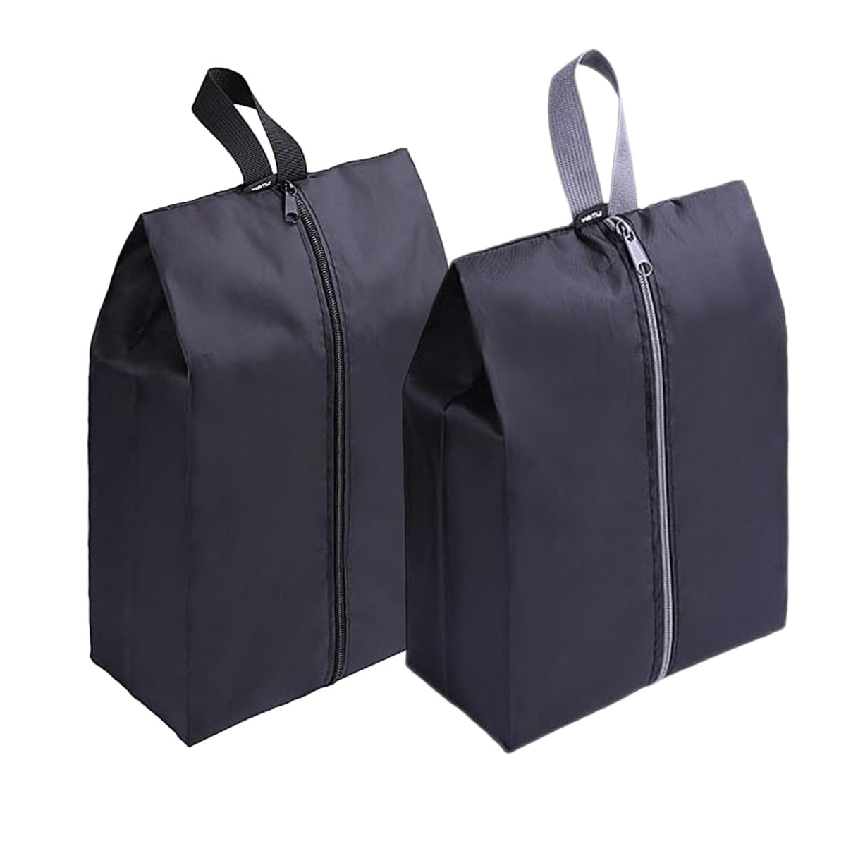 YAMIU Travel Shoe Bags Set of 4 Waterproof Nylon with Zipper for Men & Women, Black