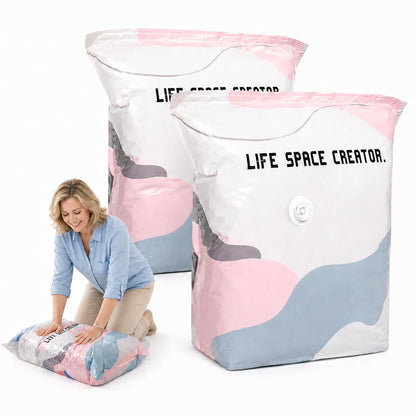 No-Pump Vacuum Storage Bags 3D Cube Space Saver Bags (5PCS, M)