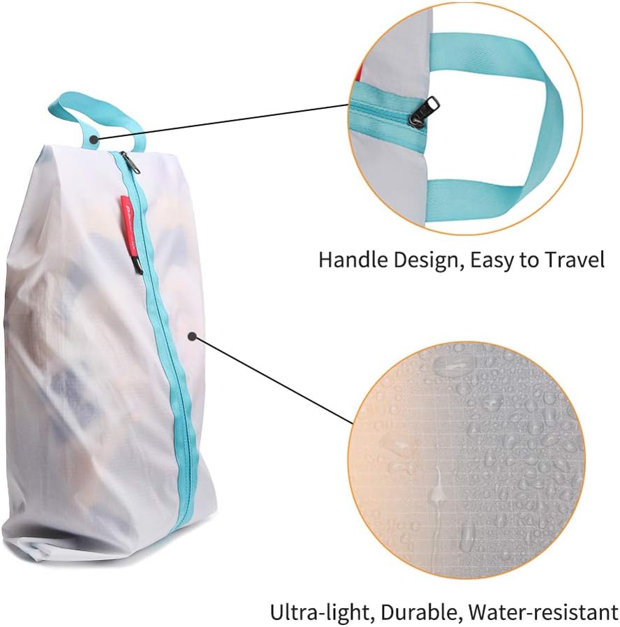 pack all Shoe Bag for Travel, Water-Resistant Shoe Pouch for Sports