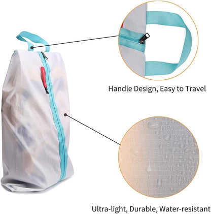 pack all Shoe Bag for Travel, Water-Resistant Shoe Pouch for Sports