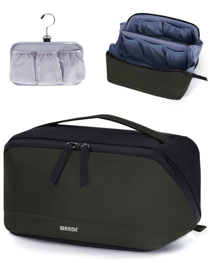 WANDF Travel Toiletry Bag for Men, Small Dopp Kit for Toiletries
