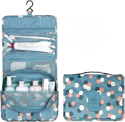 Kono Travel Hanging Toiletry Wash Bag Men & Women, Waterproof Multifunctional Toiletries Makeup Cosmetic Bags with Hanging Hook, Women’s Cosmetic Bag for Full Sized Container