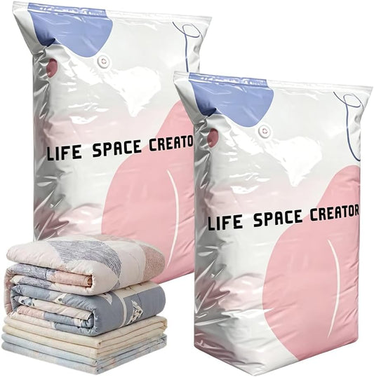2026 New No-Pump Vacuum Storage Bags, 3D Vacuum Storage Bags, Portable Large Clothes Compression Bags for Household Use, Convenient Cube Storage Bag for Clothes, Comforters (2, 31.5 * 39.4in)