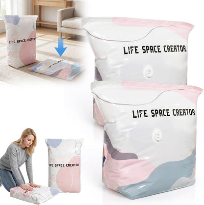 2026 New No-Pump Vacuum Storage Bags, 3D Vacuum Storage Bags, Portable Large Clothes Compression Bags for Household Use, Convenient Cube Storage Bag for Clothes, Comforters (2, 19.6 * 27.5in)