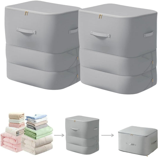 Comforter Storage Bag, Bedding & Blanket Self Compression Storage Organizer