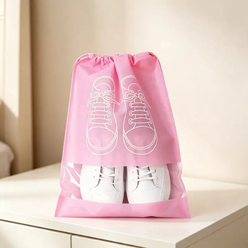10PCS Travel Shoe Storage Bags - Drawstring Shoe Covers for Organizing and Protecting Footwear During Trips