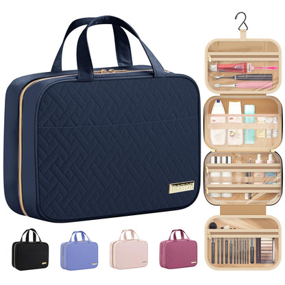 HOTOR Hanging Travel Toiletry Bag Women Men Essentials Black